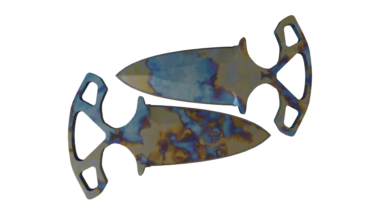 Shadow Daggers | Case Hardened seed #858, back