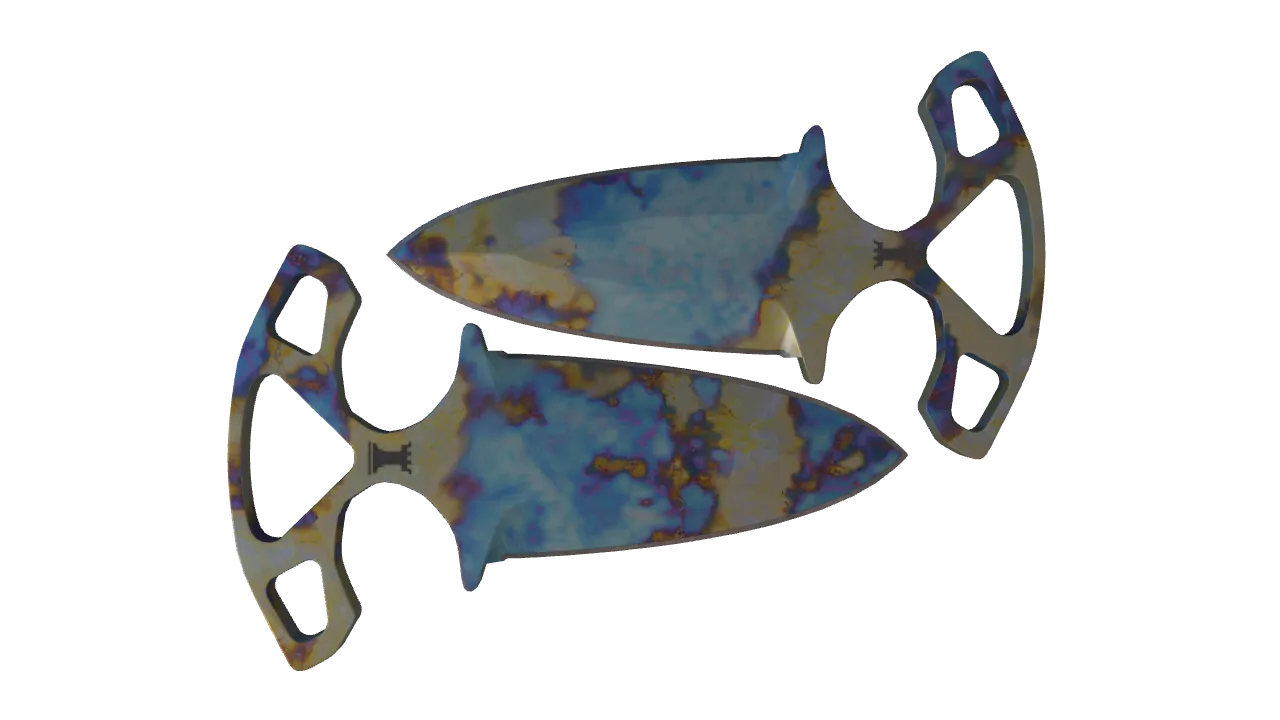 Shadow Daggers | Case Hardened seed #866, back
