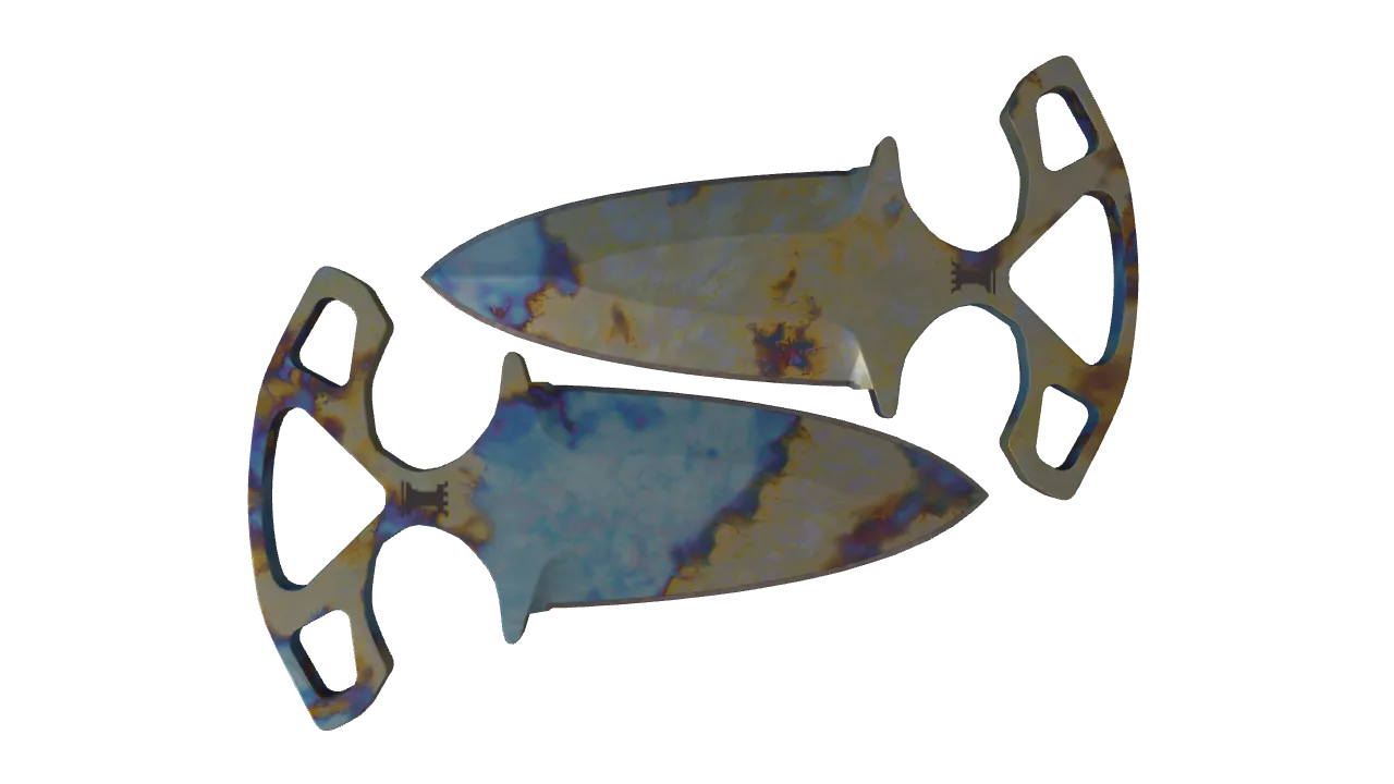 Shadow Daggers | Case Hardened seed #878, back