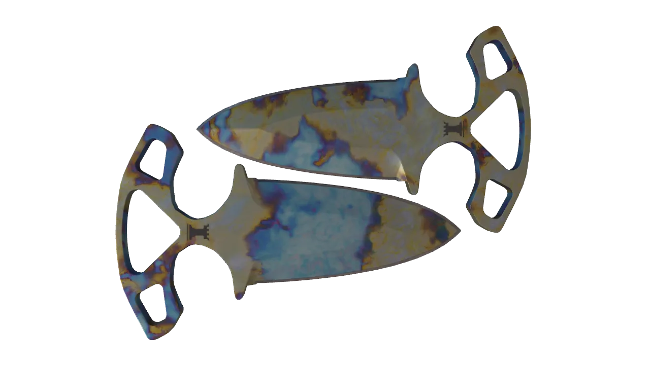 Shadow Daggers | Case Hardened seed #885, back