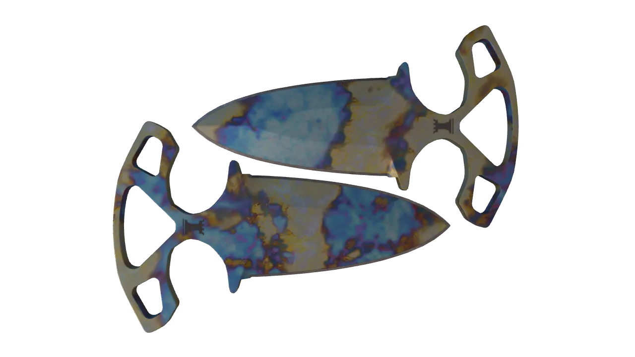 Shadow Daggers | Case Hardened seed #916, back