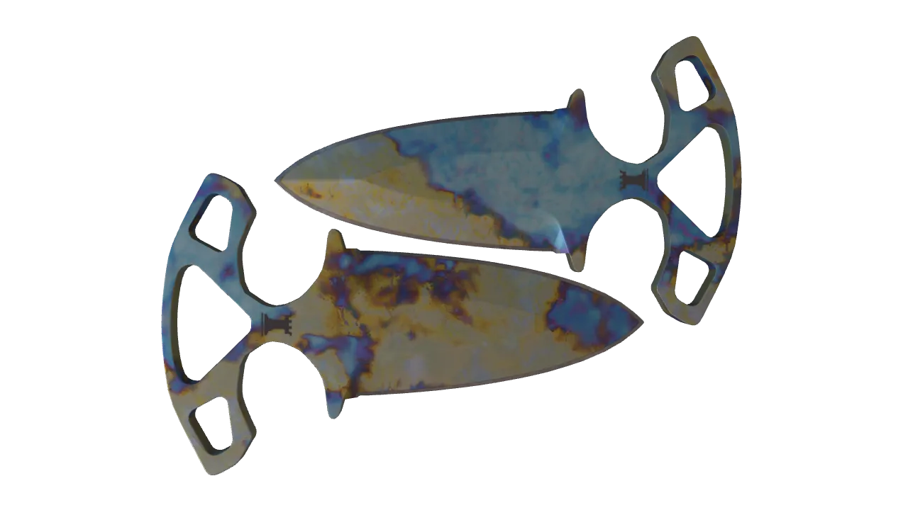 Shadow Daggers | Case Hardened seed #923, back