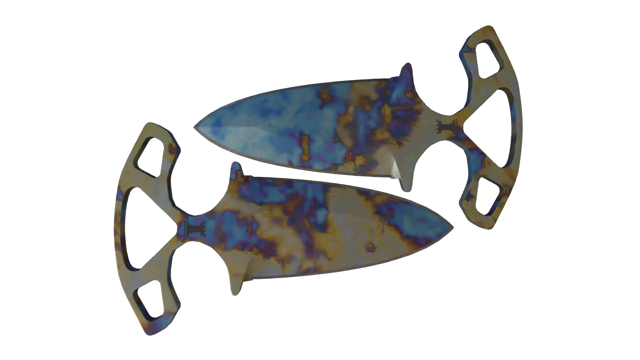 Shadow Daggers | Case Hardened seed #961, back