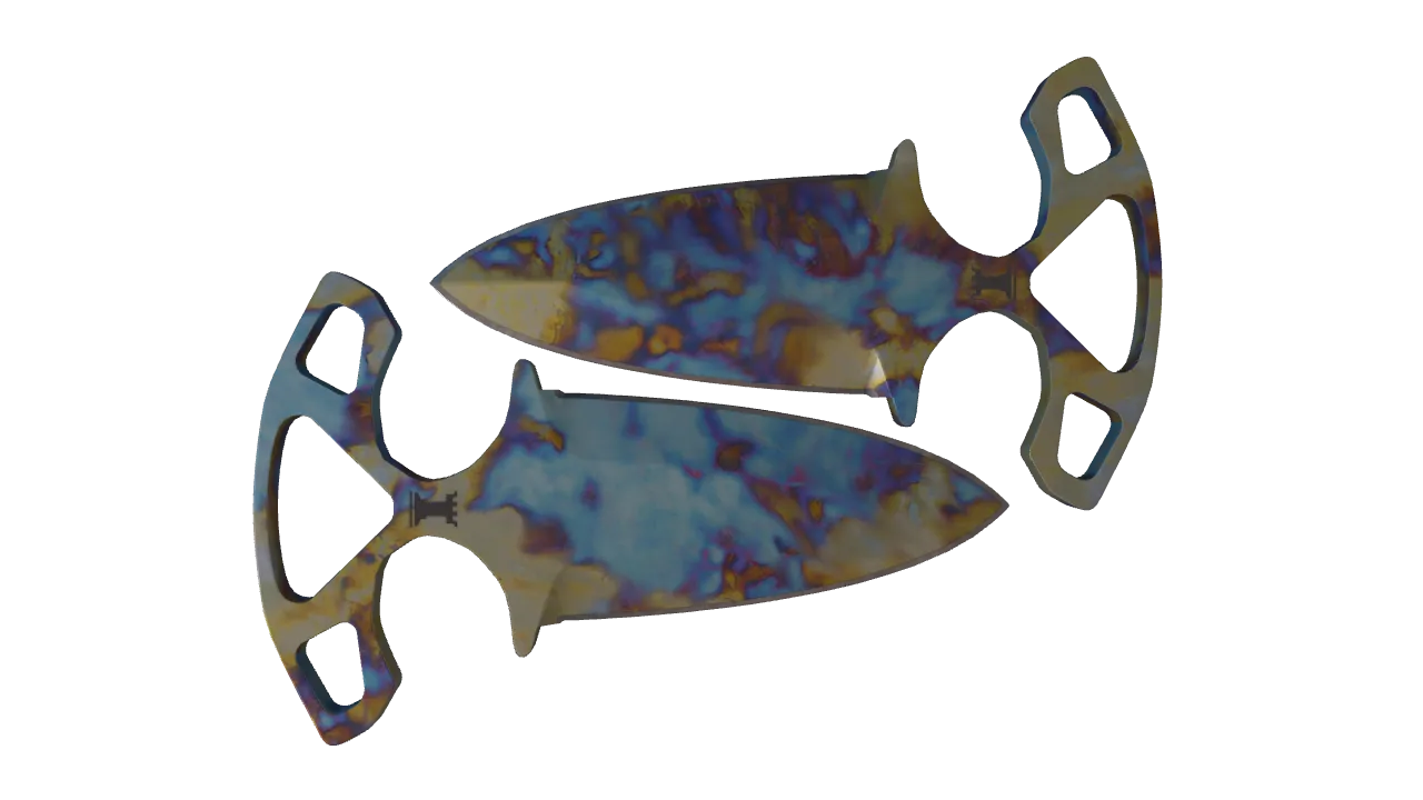 Shadow Daggers | Case Hardened seed #986, back