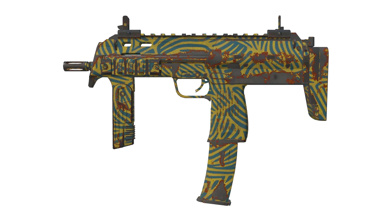 MP7 | Akoben (Field-Tested) — Dust II light, front