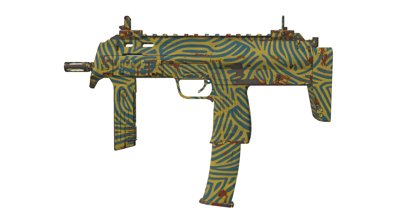 MP7 | Akoben (Minimal Wear) — Dust II light, front