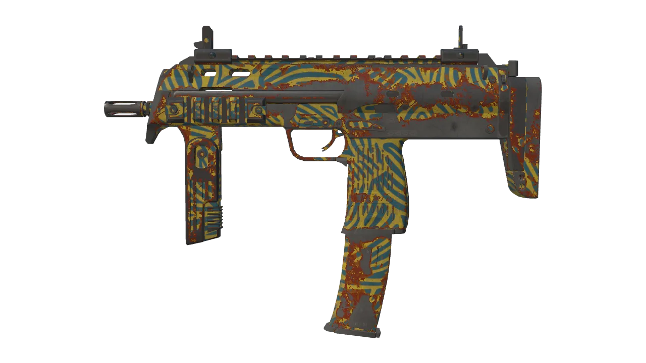 MP7 | Akoben (Well-Worn) — Dust II light, front