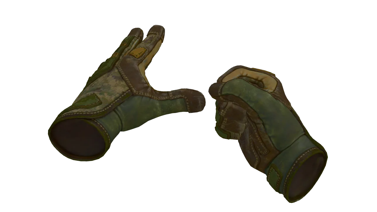 ★ Specialist Gloves | Forest DDPAT (Battle-Scarred) — Dust II light, front