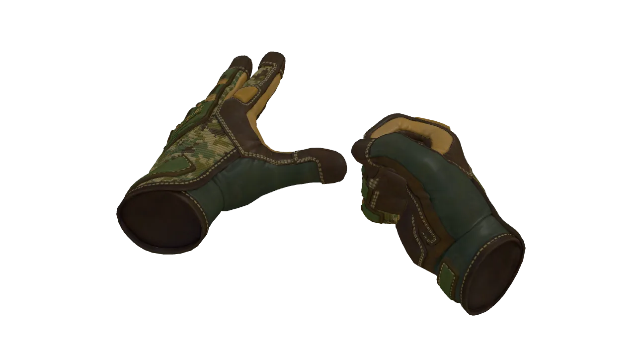★ Specialist Gloves | Forest DDPAT (Factory New) — Dust II light, front