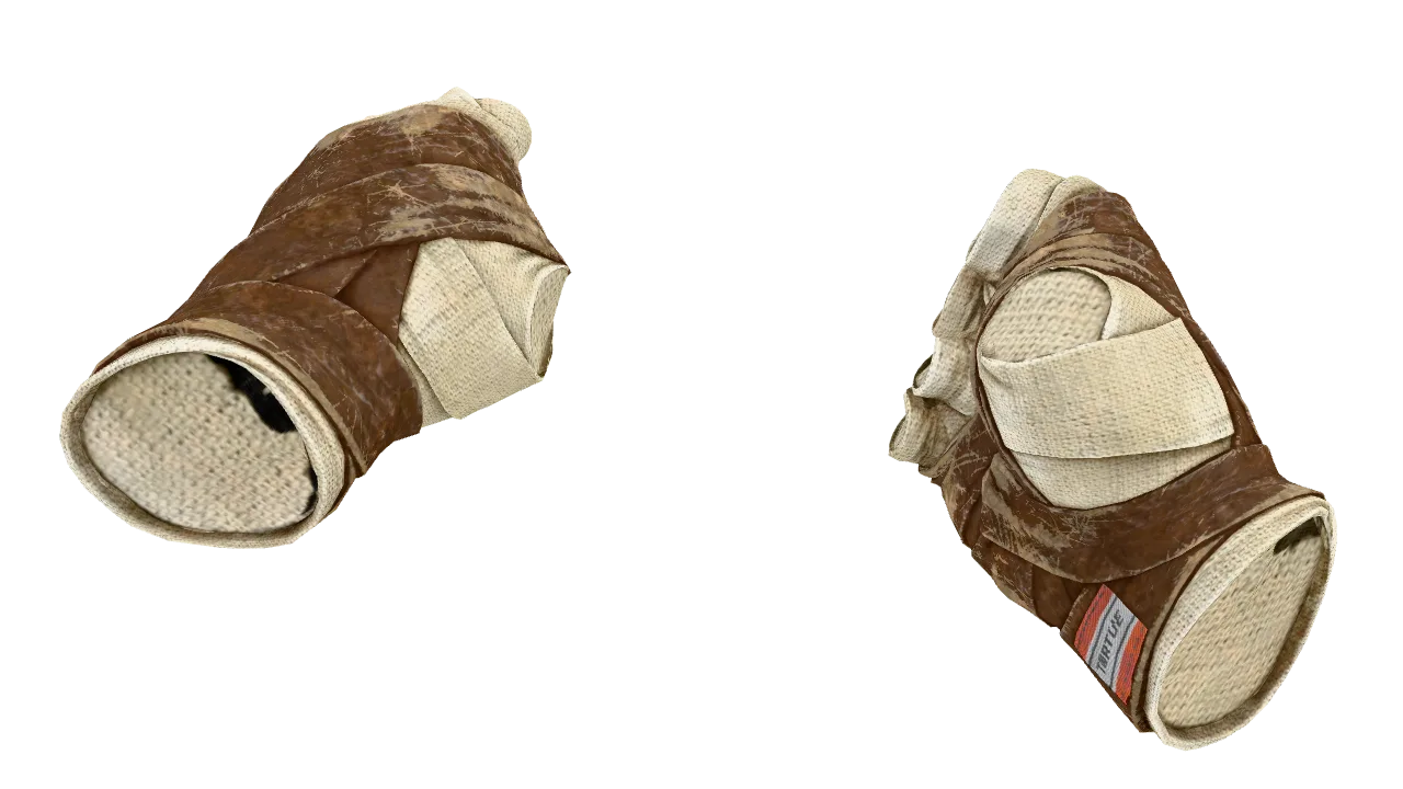 ★ Hand Wraps | Leather (Battle-Scarred) — Dust II light, front