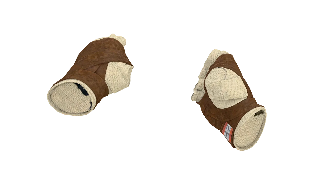 ★ Hand Wraps | Leather (Factory New) — Dust II light, front