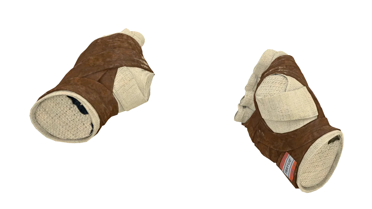 ★ Hand Wraps | Leather (Minimal Wear) — Dust II light, front