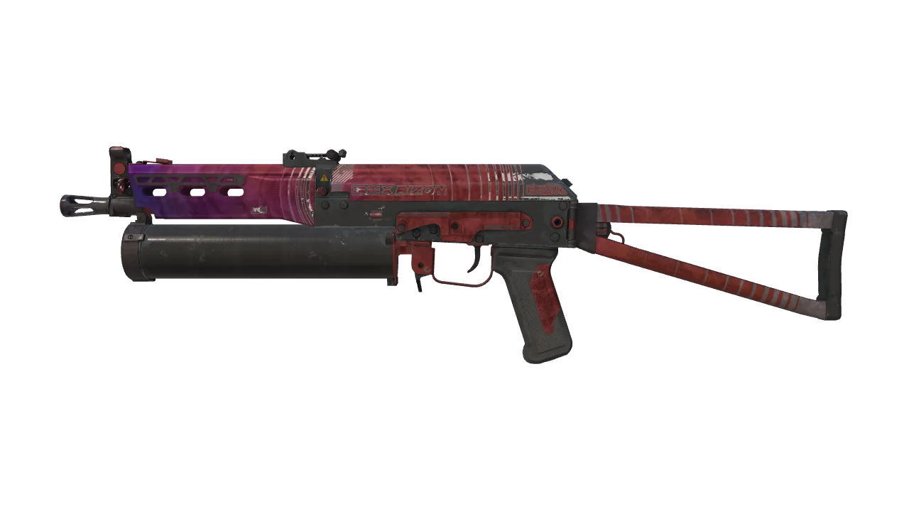 PP-Bizon | RMX (Battle-Scarred) — Dust II light, front