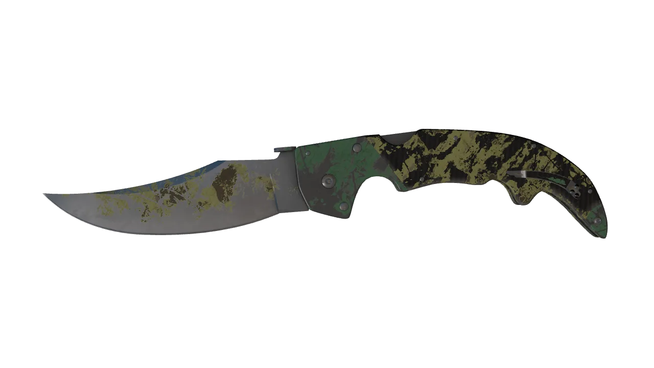 ★ Falchion Knife | Boreal Forest (Battle-Scarred) — Dust II light, front