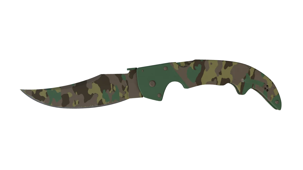 ★ Falchion Knife | Boreal Forest (Minimal Wear) — Dust II light, front