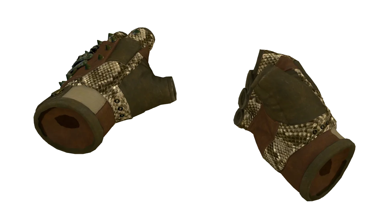 ★ Hydra Gloves | Rattler (Minimal Wear) — Dust II light, front