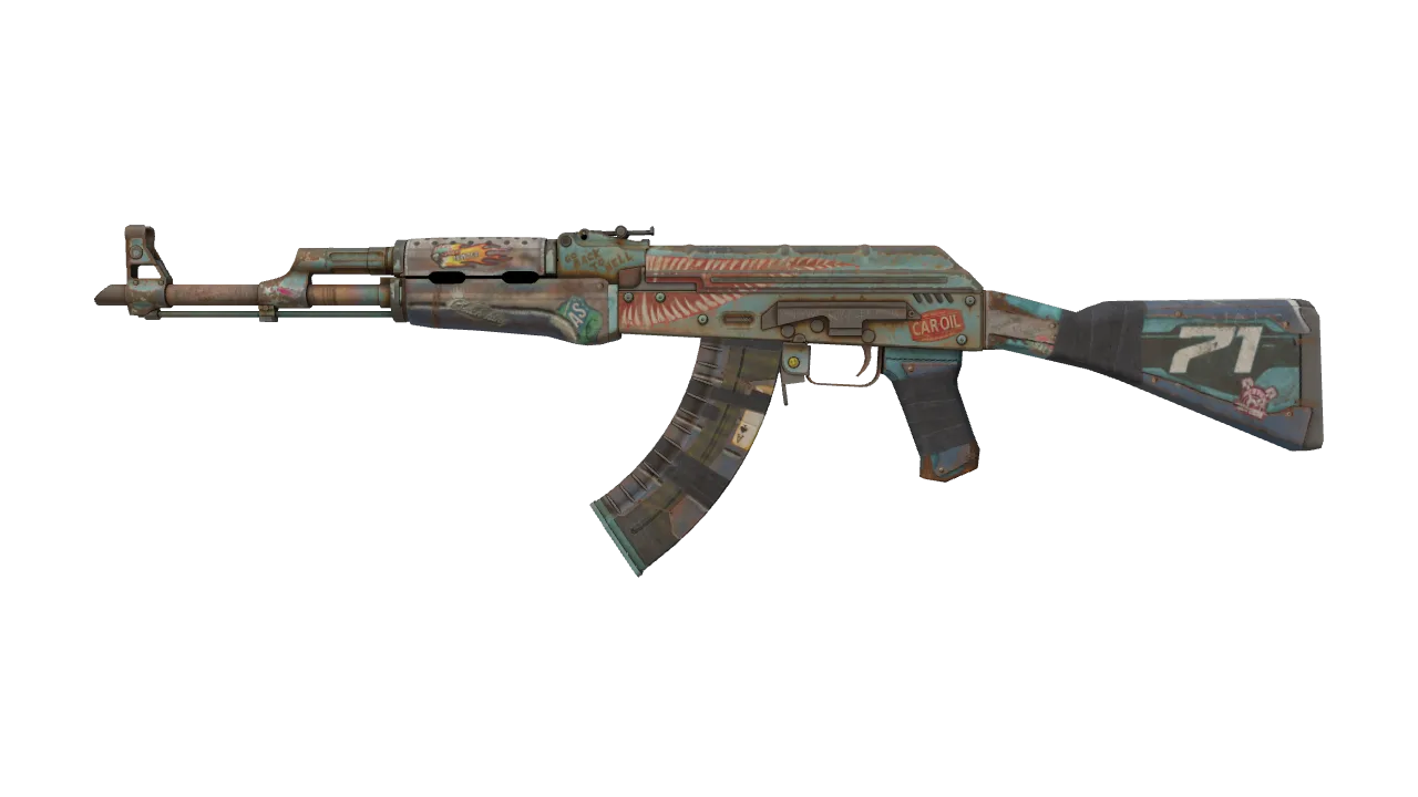 AK-47 | Rat Rod (Battle-Scarred) — Dust II light, front