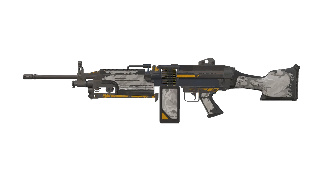 M249 | Spectre (Battle-Scarred) — Dust II light, front