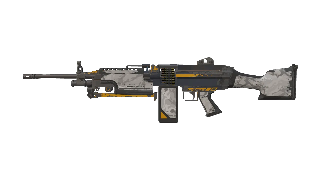 Souvenir M249 | Spectre (Well-Worn) — Dust II light, front