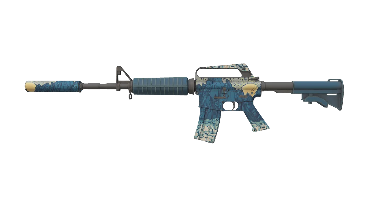 Souvenir M4A1-S | Solitude (Minimal Wear) — Dust II light, front