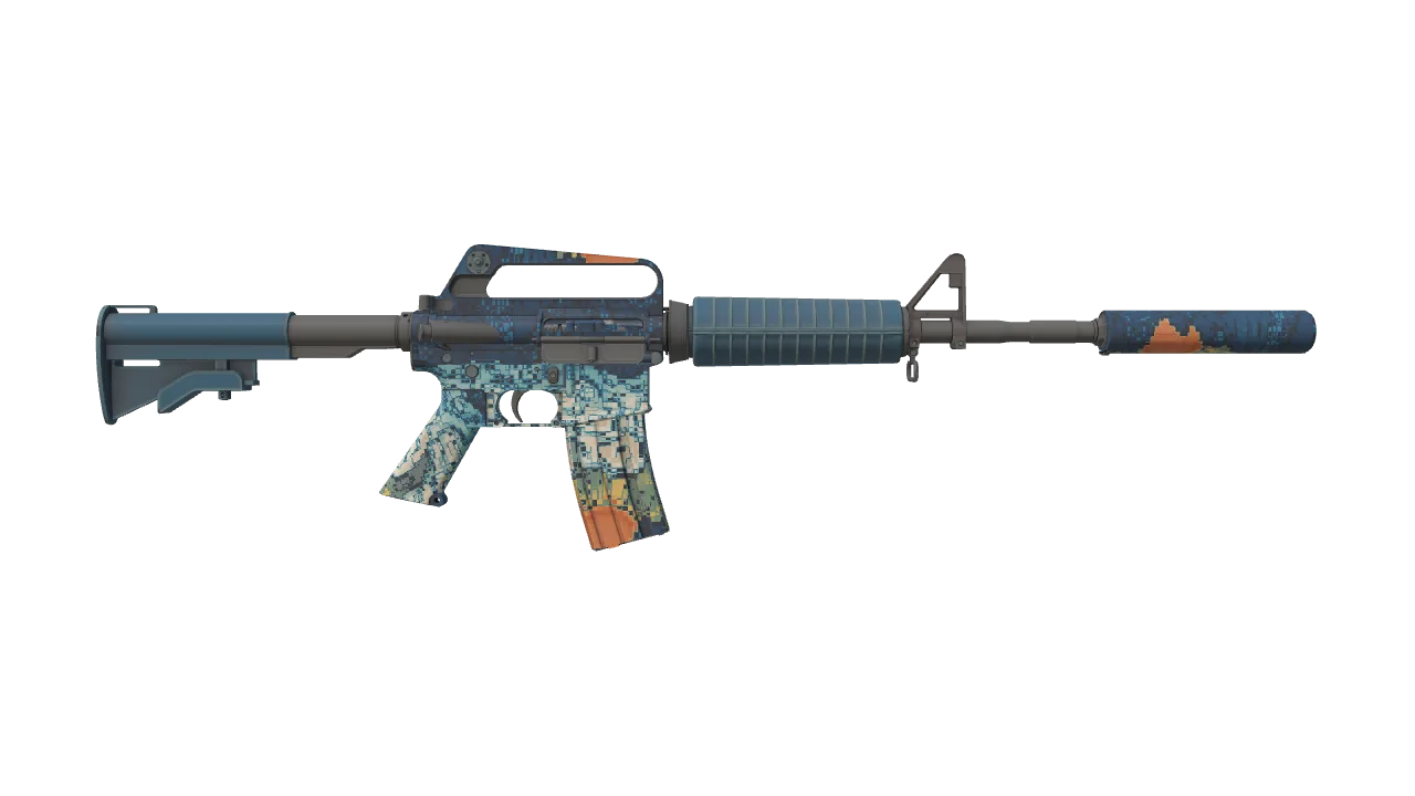 M4A1-S | Solitude seed #105, back