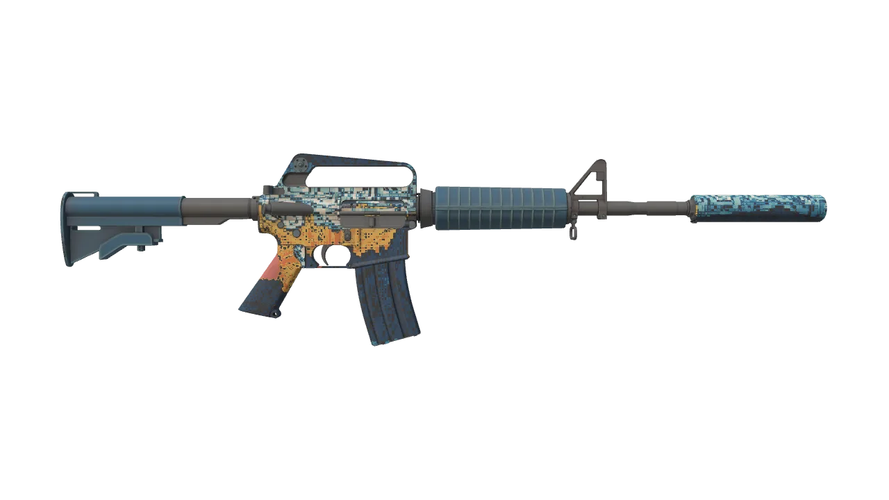 M4A1-S | Solitude seed #129, back