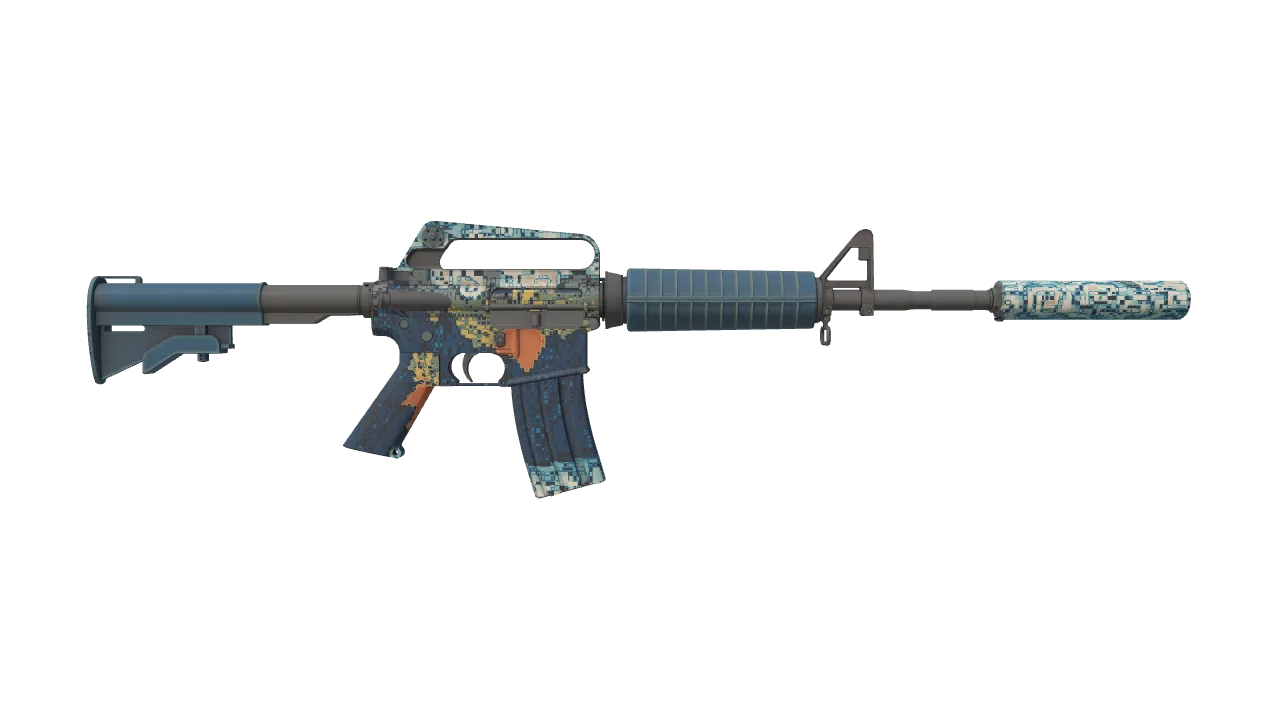 M4A1-S | Solitude seed #343, back