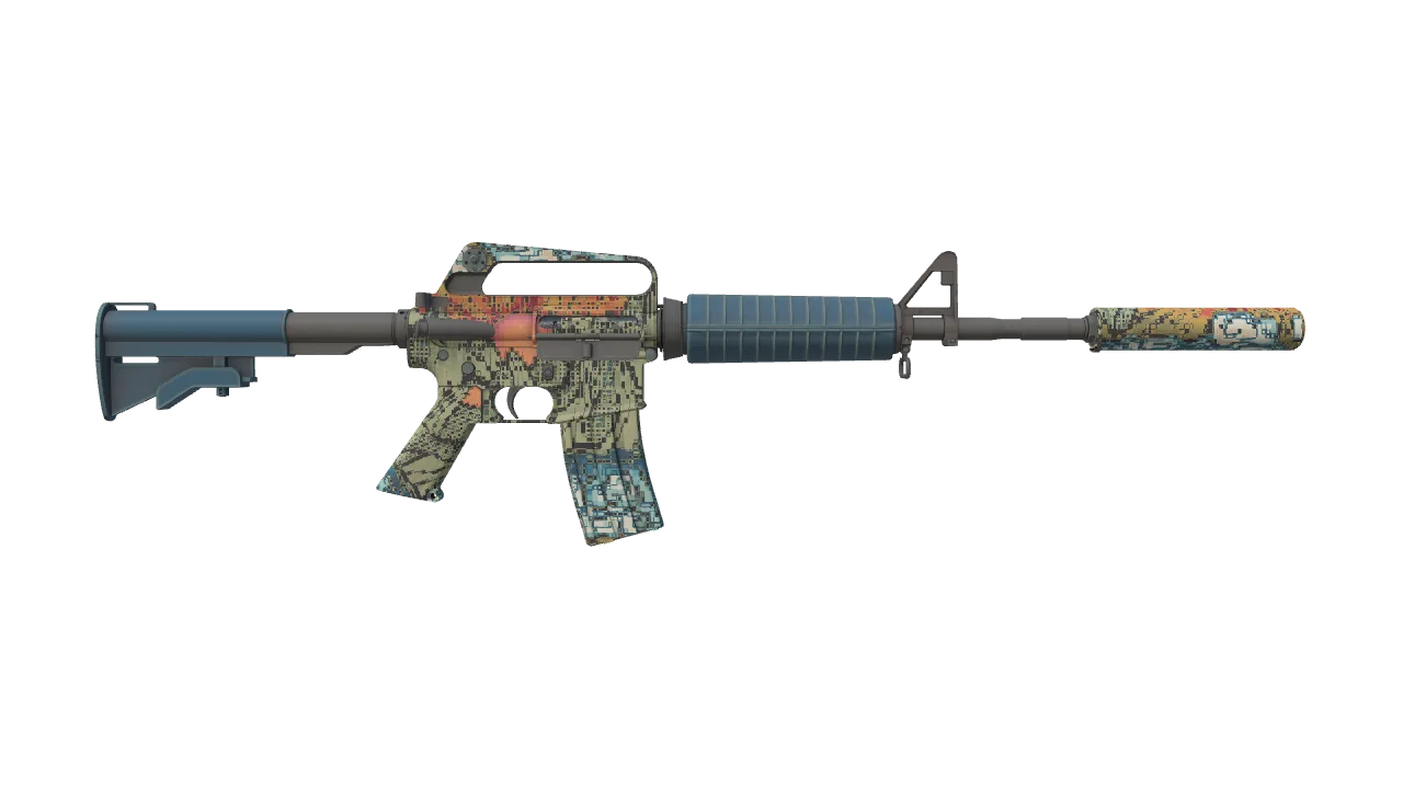 M4A1-S | Solitude seed #350, back