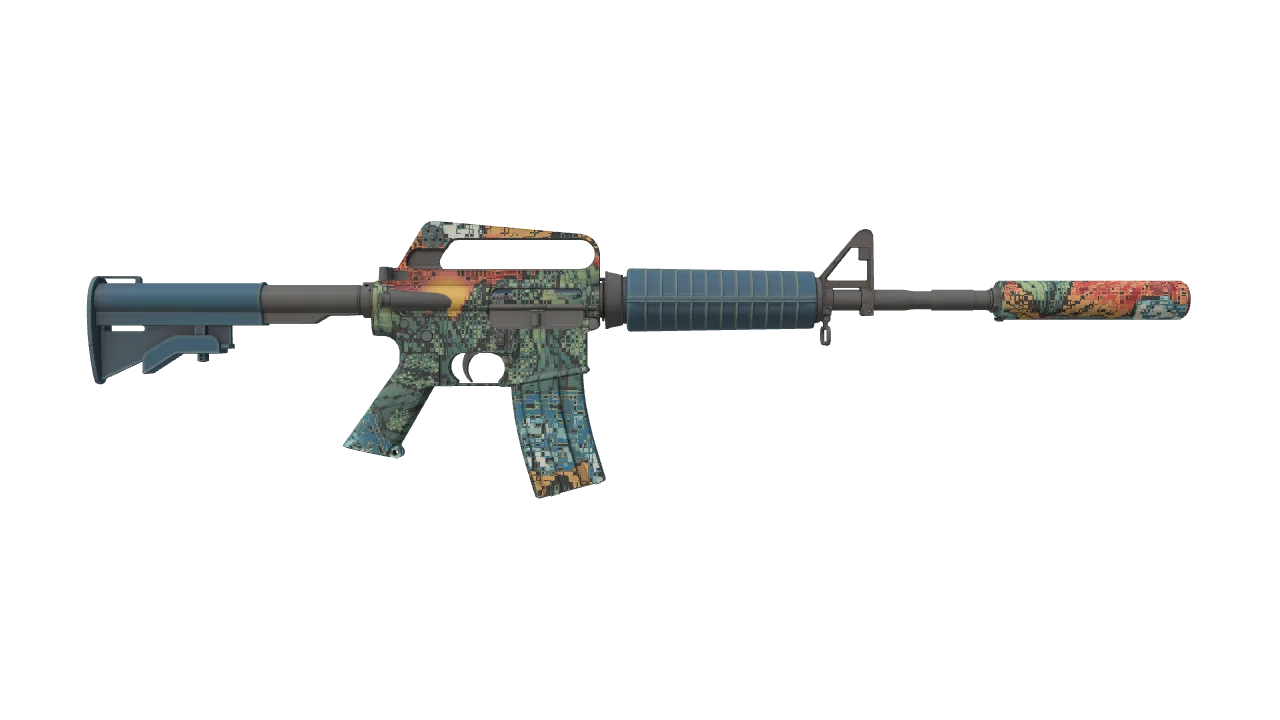 M4A1-S | Solitude seed #393, back