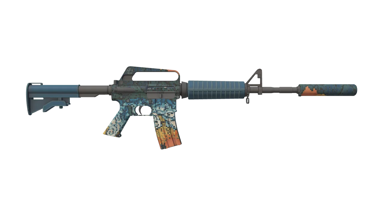 M4A1-S | Solitude seed #443, back