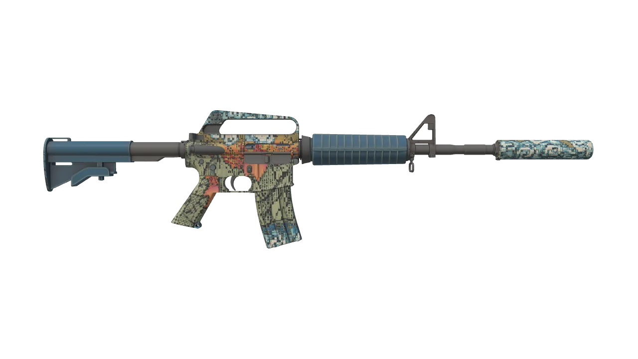 M4A1-S | Solitude seed #454, back