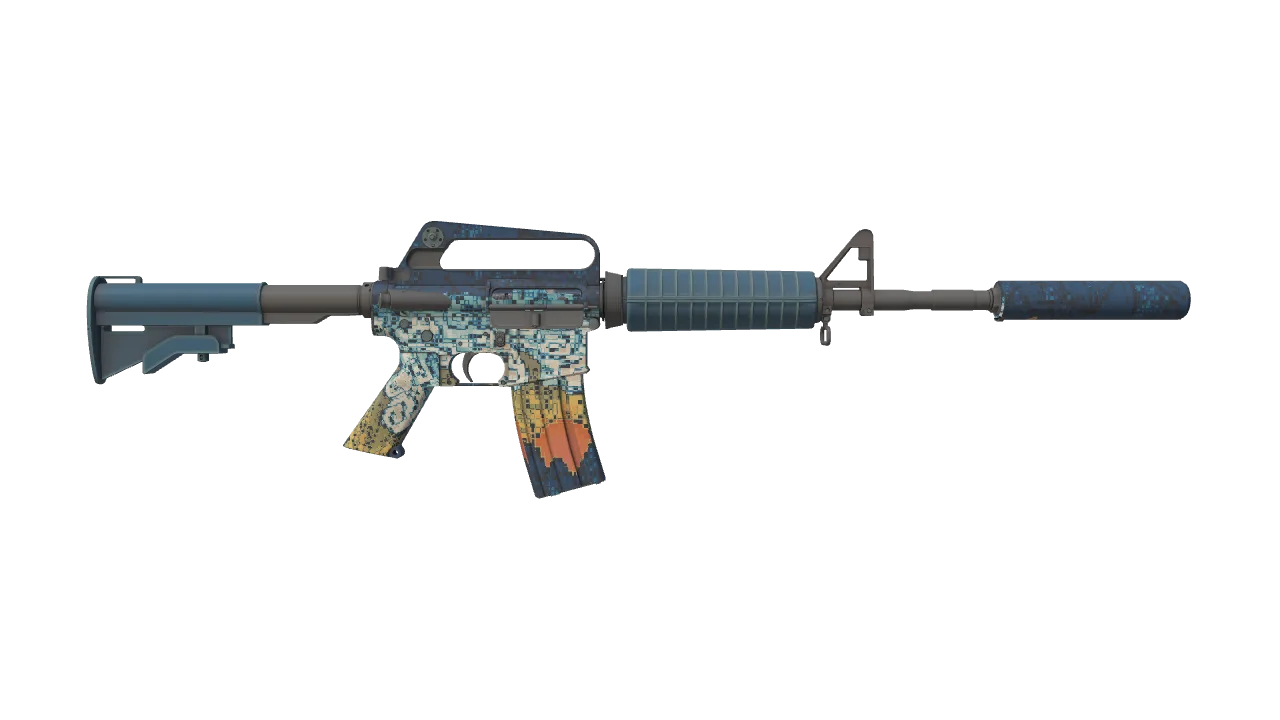 M4A1-S | Solitude seed #458, back