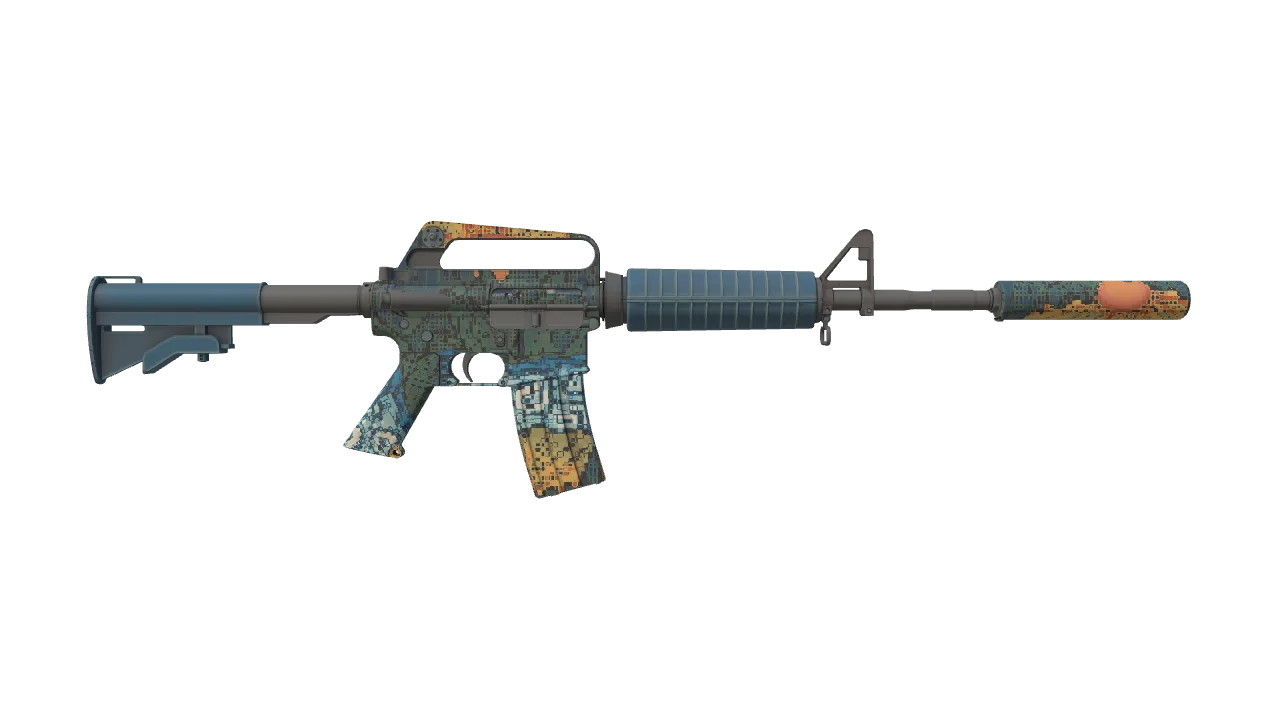 M4A1-S | Solitude seed #466, back