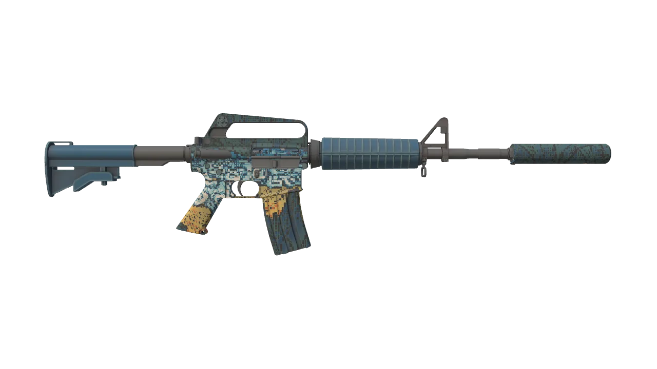 M4A1-S | Solitude seed #563, back