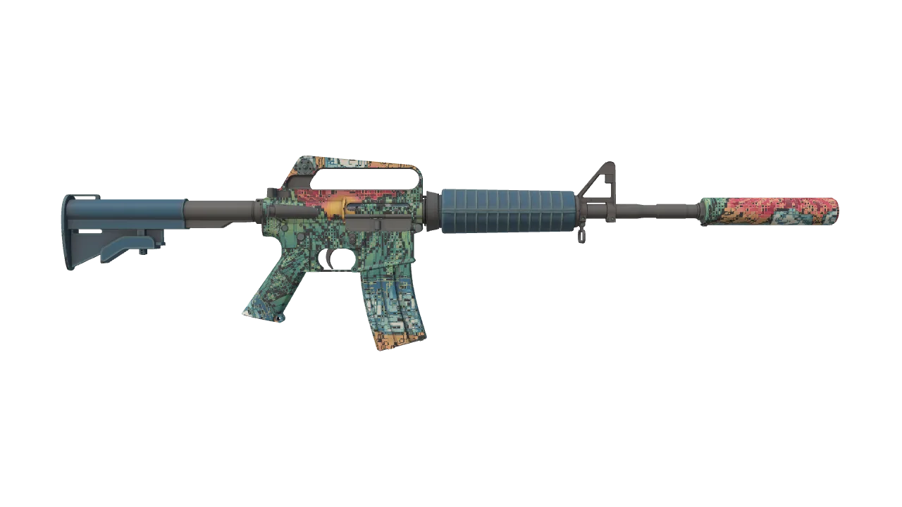 M4A1-S | Solitude seed #886, back