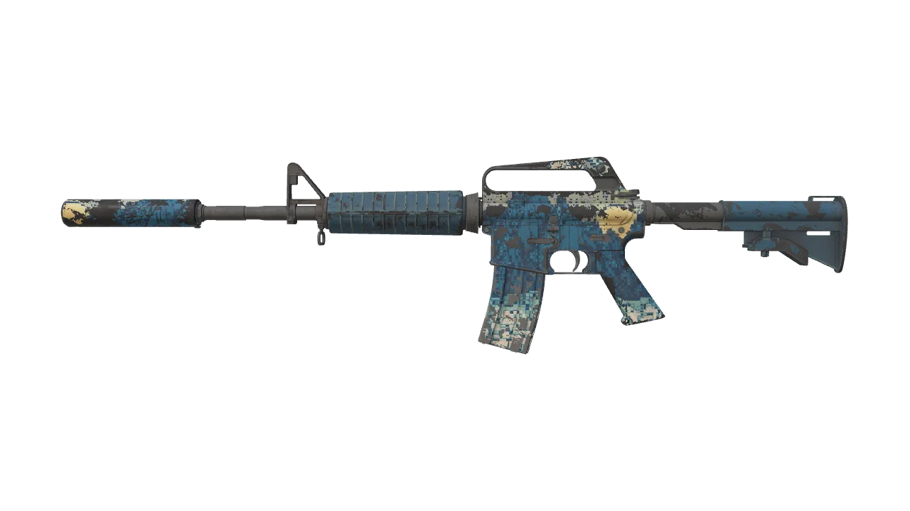 M4A1-S | Solitude (Well-Worn) — Dust II light, front