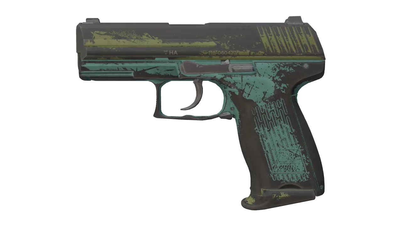 Souvenir P2000 | Marsh (Battle-Scarred) — Dust II light, front