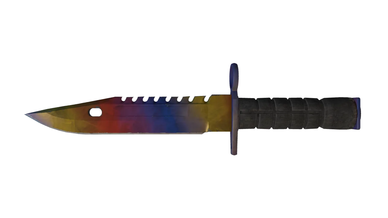 ★ M9 Bayonet | Marble Fade (Minimal Wear) — Dust II light, front