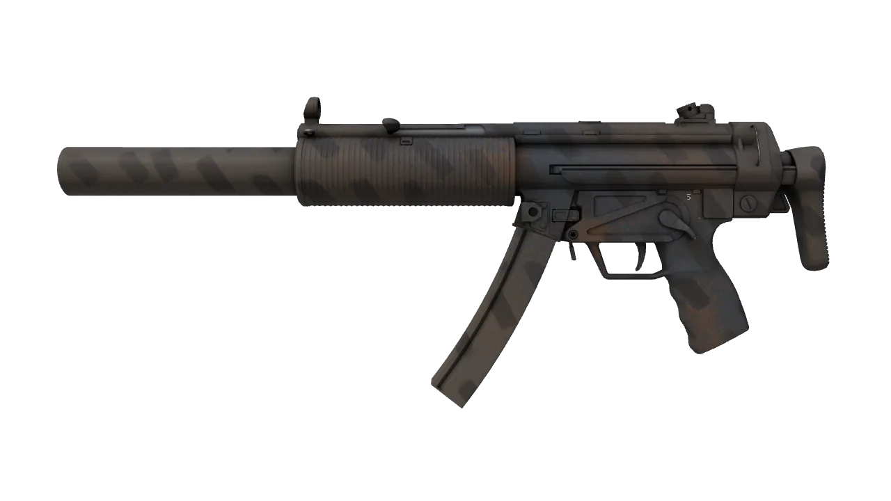 MP5-SD | Dirt Drop (Factory New) — Dust II light, front