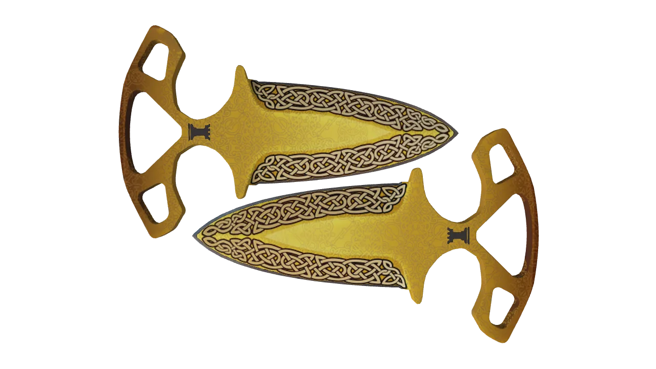★ Shadow Daggers | Lore (Minimal Wear) — Dust II light, front