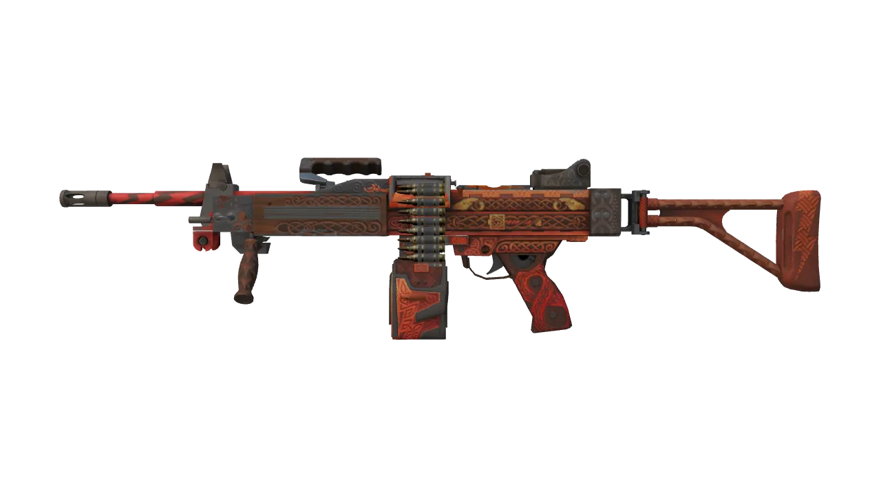 Negev | Mjölnir (Battle-Scarred) — Dust II light, front