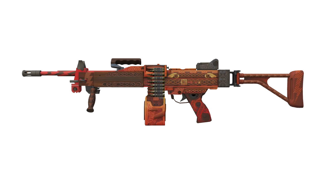 Negev | Mjölnir (Minimal Wear) — Dust II light, front