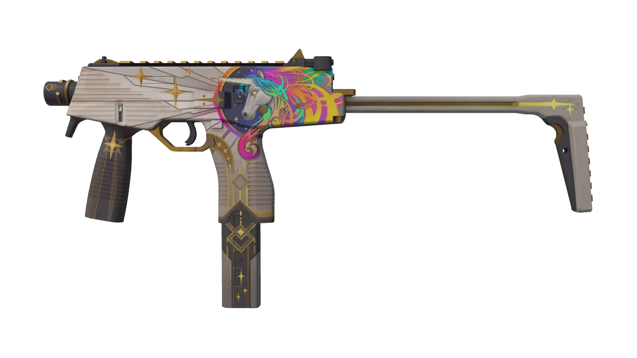Souvenir MP9 | Starlight Protector (Minimal Wear) — Dust II light, front