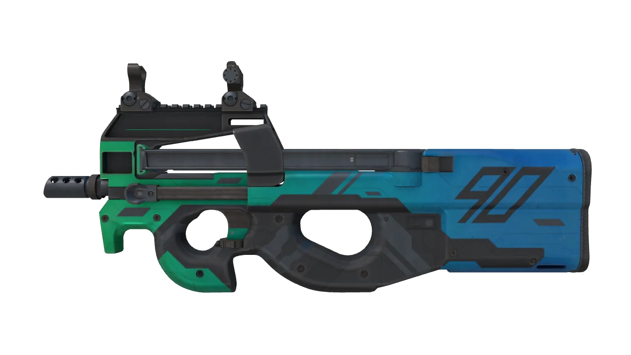P90 | Wave Breaker (Minimal Wear) — Dust II light, front