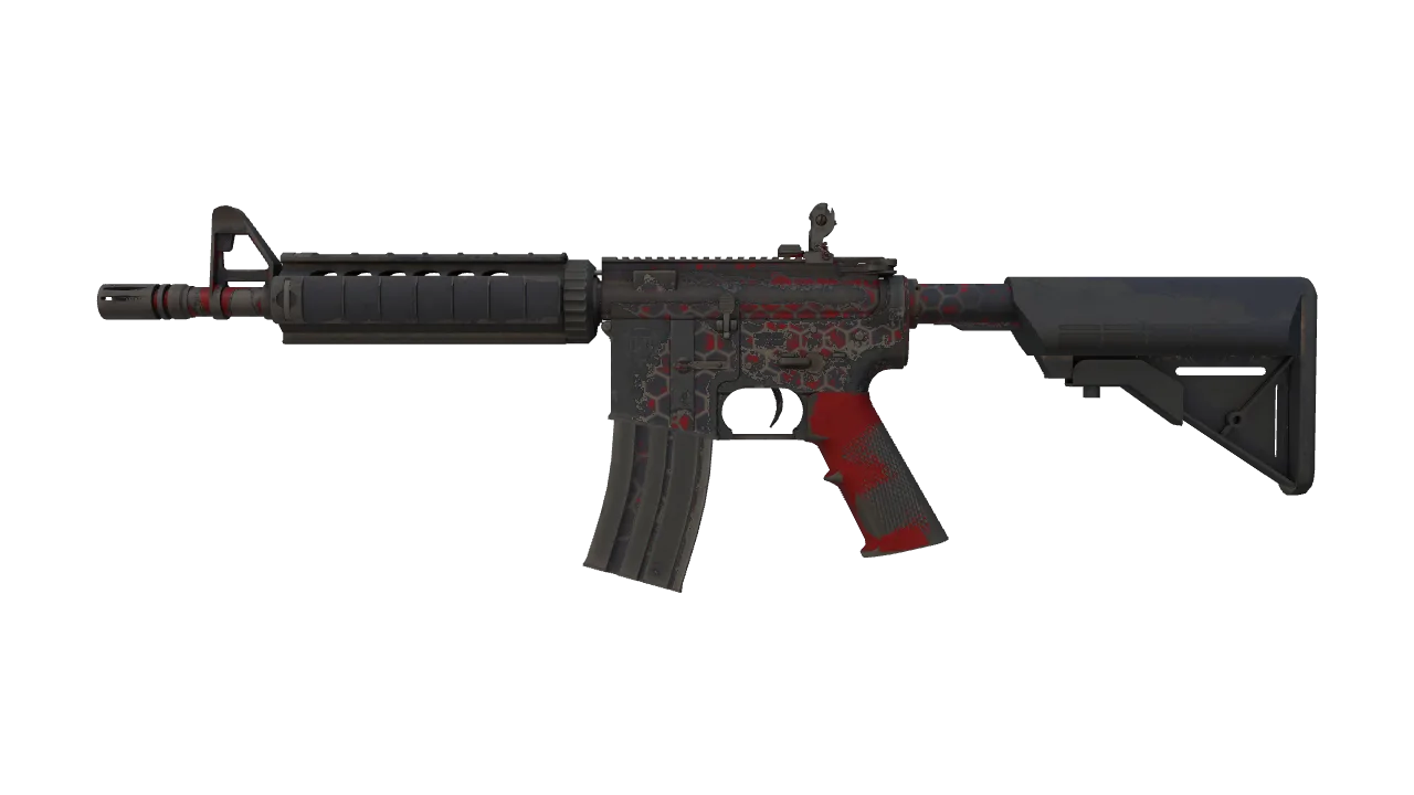 Souvenir M4A4 | Converter (Well-Worn) — Dust II light, front