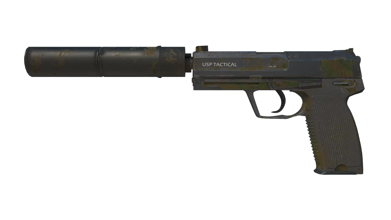 Souvenir USP-S | Forest Leaves (Battle-Scarred) — Dust II light, front